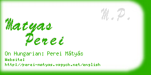 matyas perei business card
