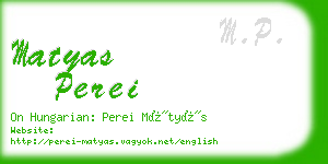 matyas perei business card